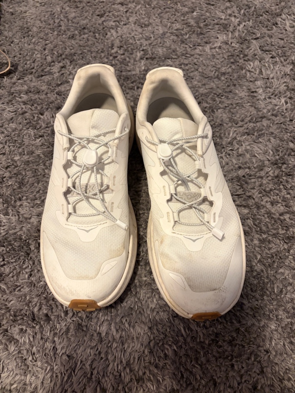 Hoka One One Transport White Athletic Running Shoes